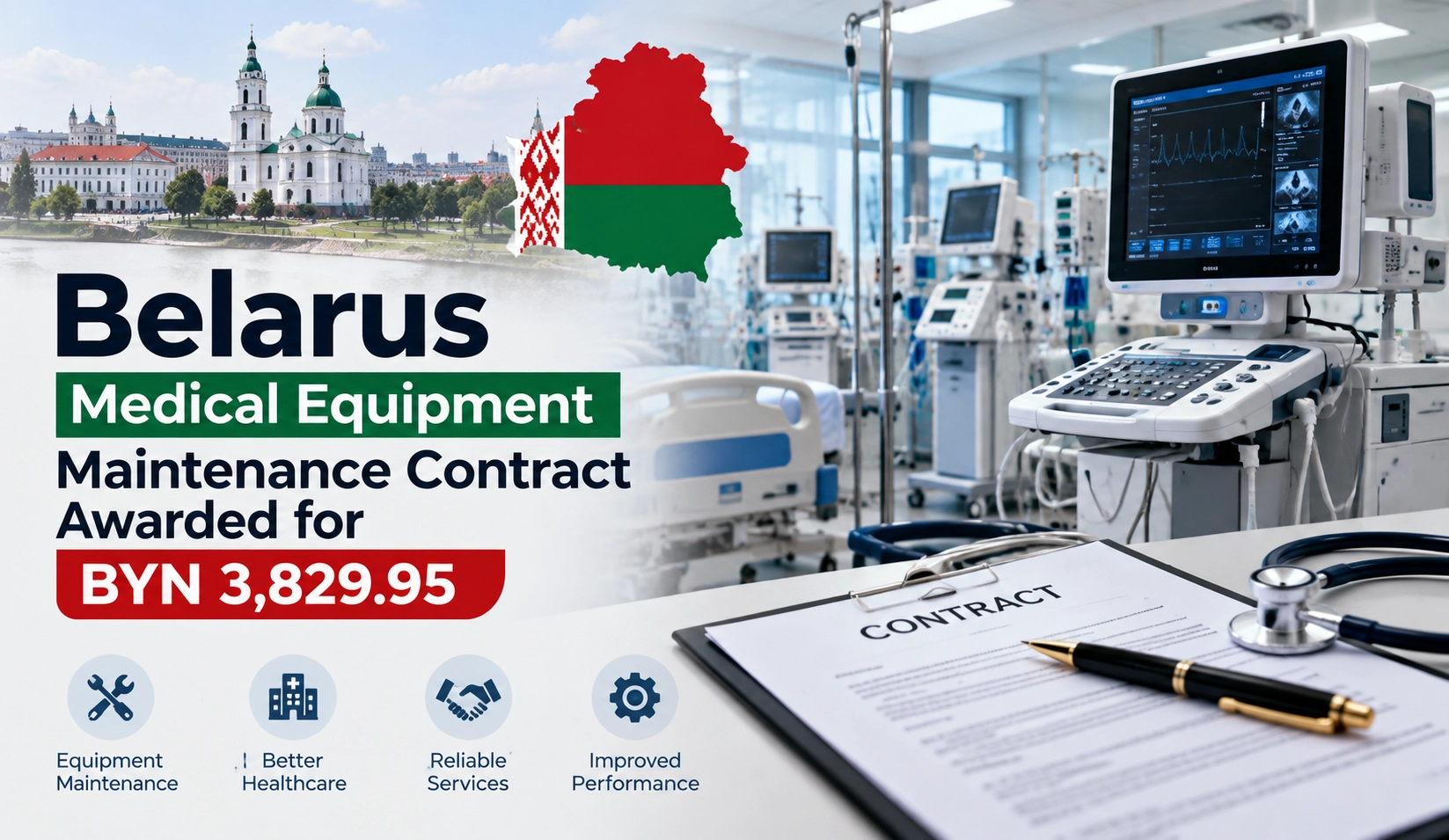 Belarus Medical Equipment Maintenance Contract Awarded for BYN 3,829.95
